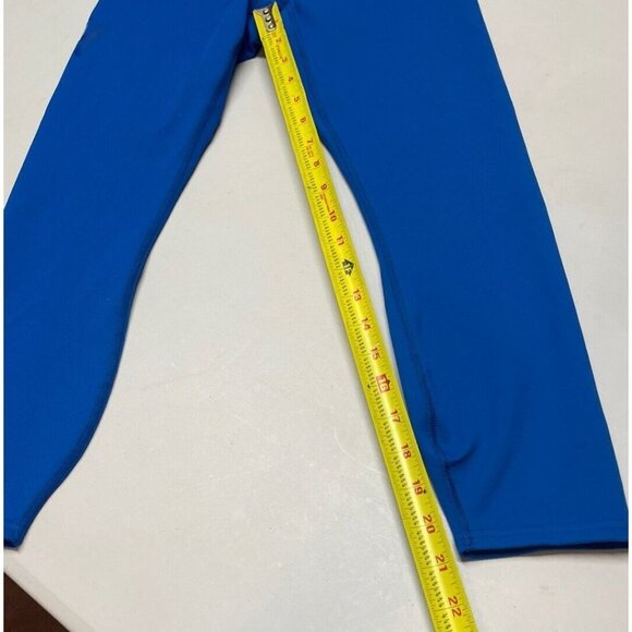 Yitty Pants Womens Blue Leggings Capri High Rise Shaping Workout Logo - Picture 4 of 7